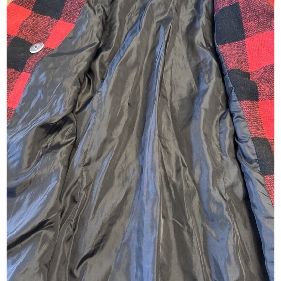 Rampage Women’s Buffalo Check Plaid Pea Coat Double Breasted Jacket Size Medium - Picture 6 of 7